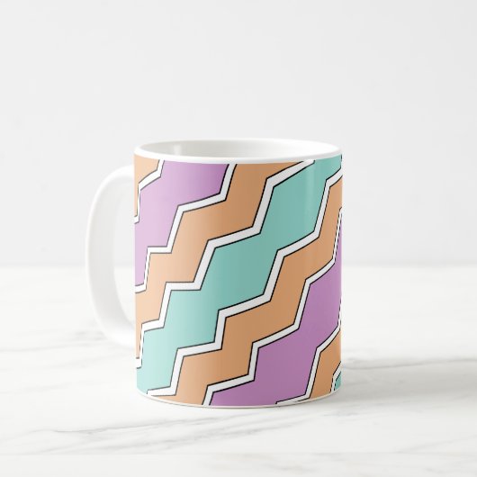 Geometrisches Muster von ZigZag Kaffeetasse (Vorderseite Links)