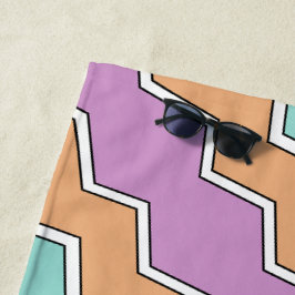 Geometrisches Muster von ZigZag Strandtuch