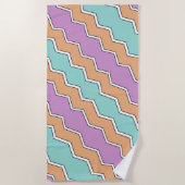 Geometrisches Muster von ZigZag Strandtuch (Vorderseite)