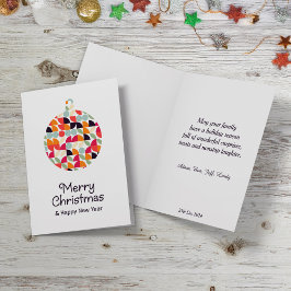 Geometrisches Muster Weihnachtsgrüße. Feiertagskarte