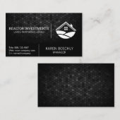 Geometrisches Muster | Zuhause-Symbol Visitenkarte (Vorne/Hinten)