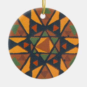 Geometrisches Musterdekor Keramik Ornament