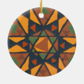 Geometrisches Musterdekor Keramik Ornament (Hinten)