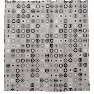 Geometrisches Musterdesign abstrakt, kunstvoll, gr Duschvorhang