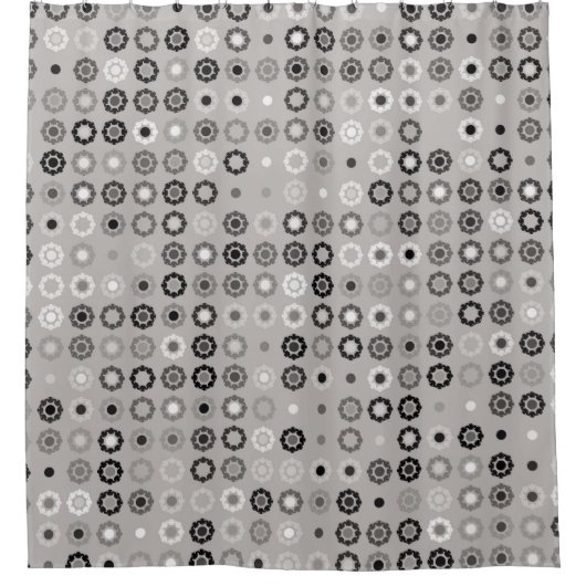 Geometrisches Musterdesign abstrakt, kunstvoll, gr Duschvorhang (Vorderseite)