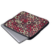 Geometrisches Musterdesign abstrakt, kunstvoll, gr Laptopschutzhülle (Vorne Knopf)