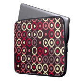Geometrisches Musterdesign abstrakt, kunstvoll, gr Laptopschutzhülle (Vorderseite Links)