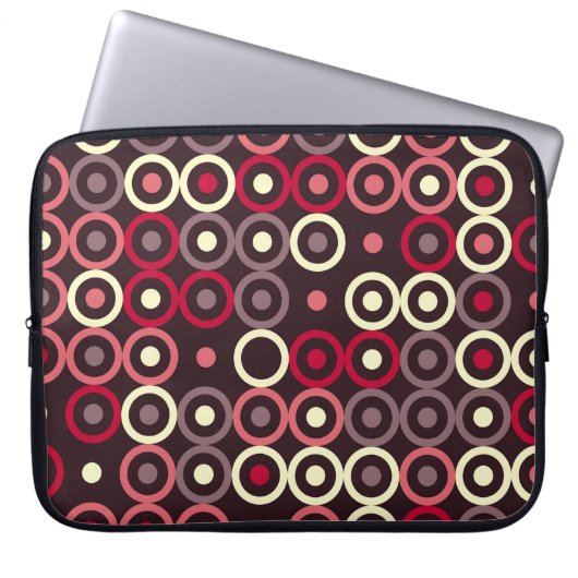 Geometrisches Musterdesign abstrakt, kunstvoll, gr Laptopschutzhülle (Vorderseite)