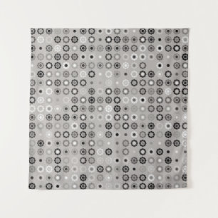 Geometrisches Musterdesign abstrakt, kunstvoll, gr Wandteppich