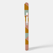 Geometrisches Musterdesign in erdbrauner Farbe Case-Mate iPhone Hülle (Rückseite / Links)