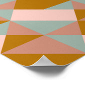 Geometrisches Musterdesign in erdbrauner Farbe Poster (Ecke)