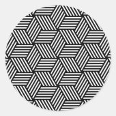 Geometrisches Musterdesign Runder Aufkleber (Vorderseite)