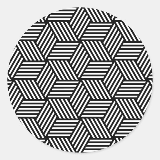 Geometrisches Musterdesign Runder Aufkleber (Vorderseite)