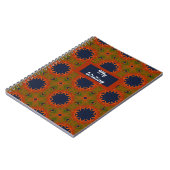 Geometrisches Musterfallfarben-Notebook Notizblock (Linke Seite)