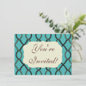 Geometrisches Mustergitter Einladung (Stehend Vorderseite)