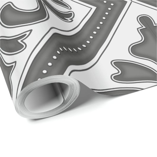 Geometrisches Mustergitter Geschenkpapier (Rolleneckpunkt)