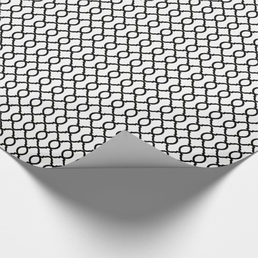 Geometrisches Mustergitter Geschenkpapier (Ecke)