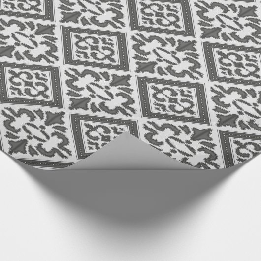 Geometrisches Mustergitter Geschenkpapier (Ecke)