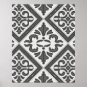 Geometrisches Mustergitter Poster (Vorne)