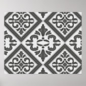 Geometrisches Mustergitter Poster (Vorne)