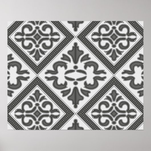 Geometrisches Mustergitter Poster (Vorne)