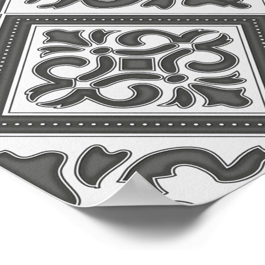 Geometrisches Mustergitter Poster (Ecke)