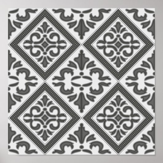 Geometrisches Mustergitter Poster (Vorne)