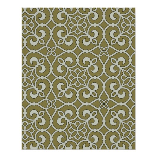 Geometrisches Mustergitter Poster (Vorderseite)