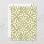 Geometrisches Mustergitter Postkarte (Vorne/Hinten)