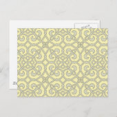 Geometrisches Mustergitter Postkarte (Vorne/Hinten)