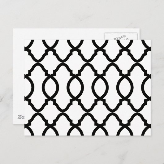 Geometrisches Mustergitter Postkarte (Vorne/Hinten)