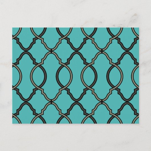 Geometrisches Mustergitter Postkarte (Vorderseite)