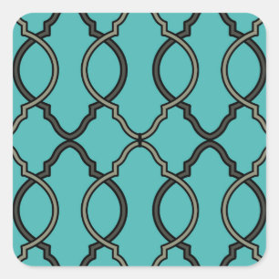 Geometrisches Mustergitter Quadratischer Aufkleber