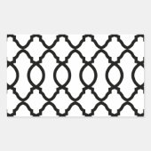 Geometrisches Mustergitter Rechteckiger Aufkleber (Vorderseite)