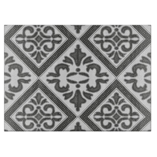 Geometrisches Mustergitter Schneidebrett (Vorderseite)