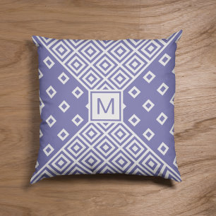 Geometrisches Mustermonogramm Kissen