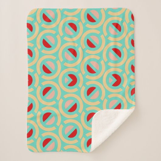 Geometrisches Musterrücklauf Sherpadecke (Vorderseite)