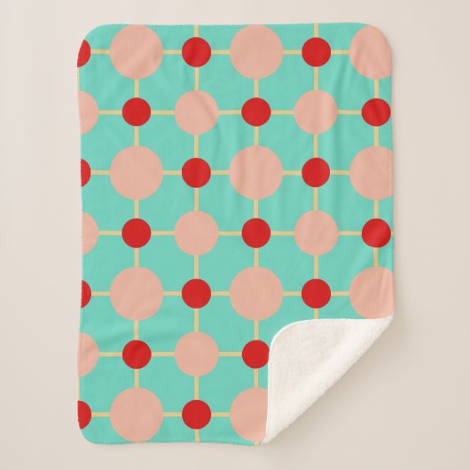 Geometrisches Musterrücklauf Sherpadecke (Vorderseite)