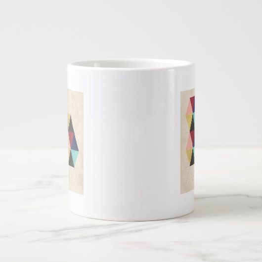 Geometrisches Musterspiel III Jumbo-Tasse (Vorderseite)