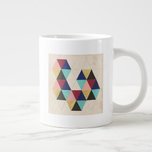 Geometrisches Musterspiel III Jumbo-Tasse (Rechts)