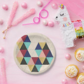 Geometrisches Musterspiel III Pappteller (Party)