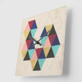 Geometrisches Musterspiel III Quadratische Wanduhr (Winkel)