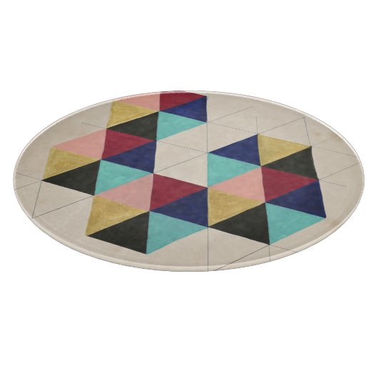 Geometrisches Musterspiel III Schneidebrett (Ecke)