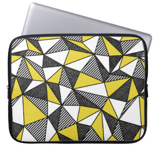 Geometrisches nahtloses Muster im Retrostil Laptopschutzhülle