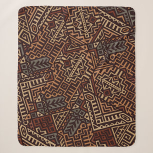 Geometrisches nahtloses Muster in trendy ethni Sherpadecke