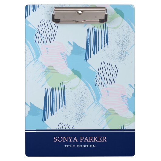 Geometrisches Nahtloses Muster Klemmbrett (Vorderseite)