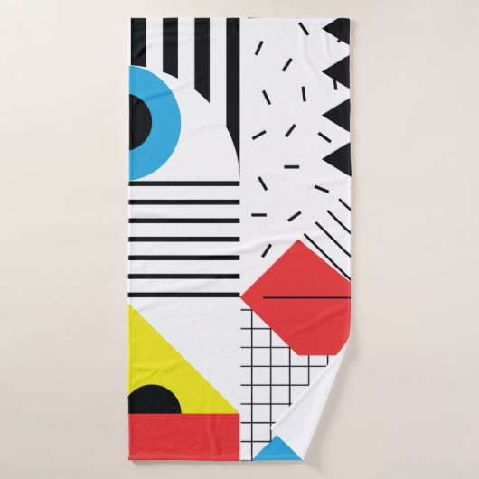 Geometrisches nahtloses Muster mit abstrakten Form Badehandtuch (Badehandtuch)