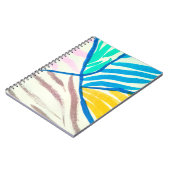 Geometrisches, nahtloses Muster mit Blumen. Nordis Notizblock (Linke Seite)