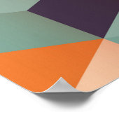 Geometrisches nahtloses Muster mit farbigen Quadra Poster (Ecke)