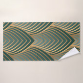 Geometrisches nahtloses Muster mit goldfarbenem un Badehandtuch (Badehandtuch)